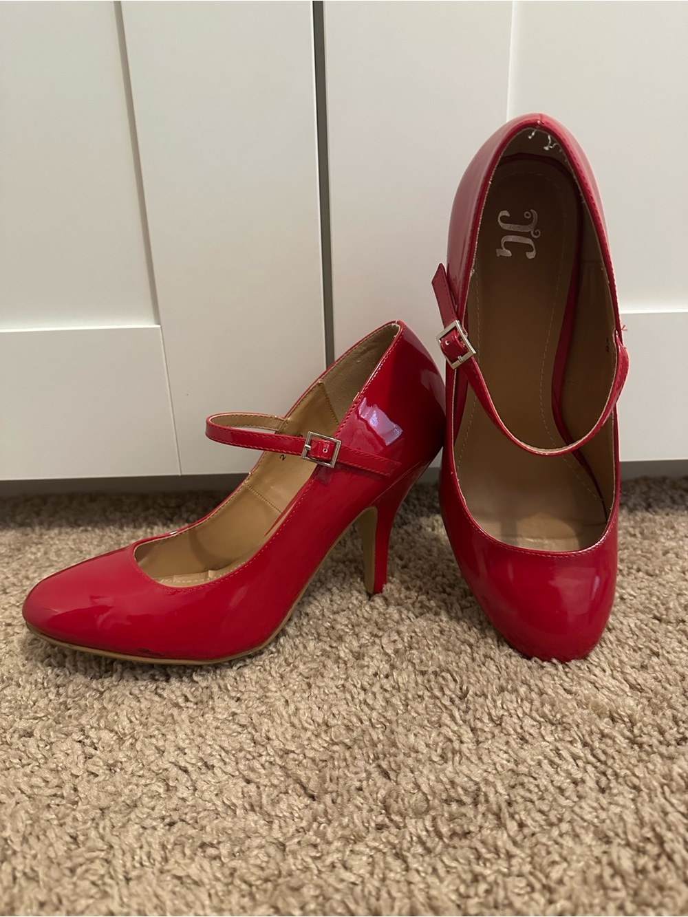 Journee Collection - Mary Jane Pumps, Red Patent Leather